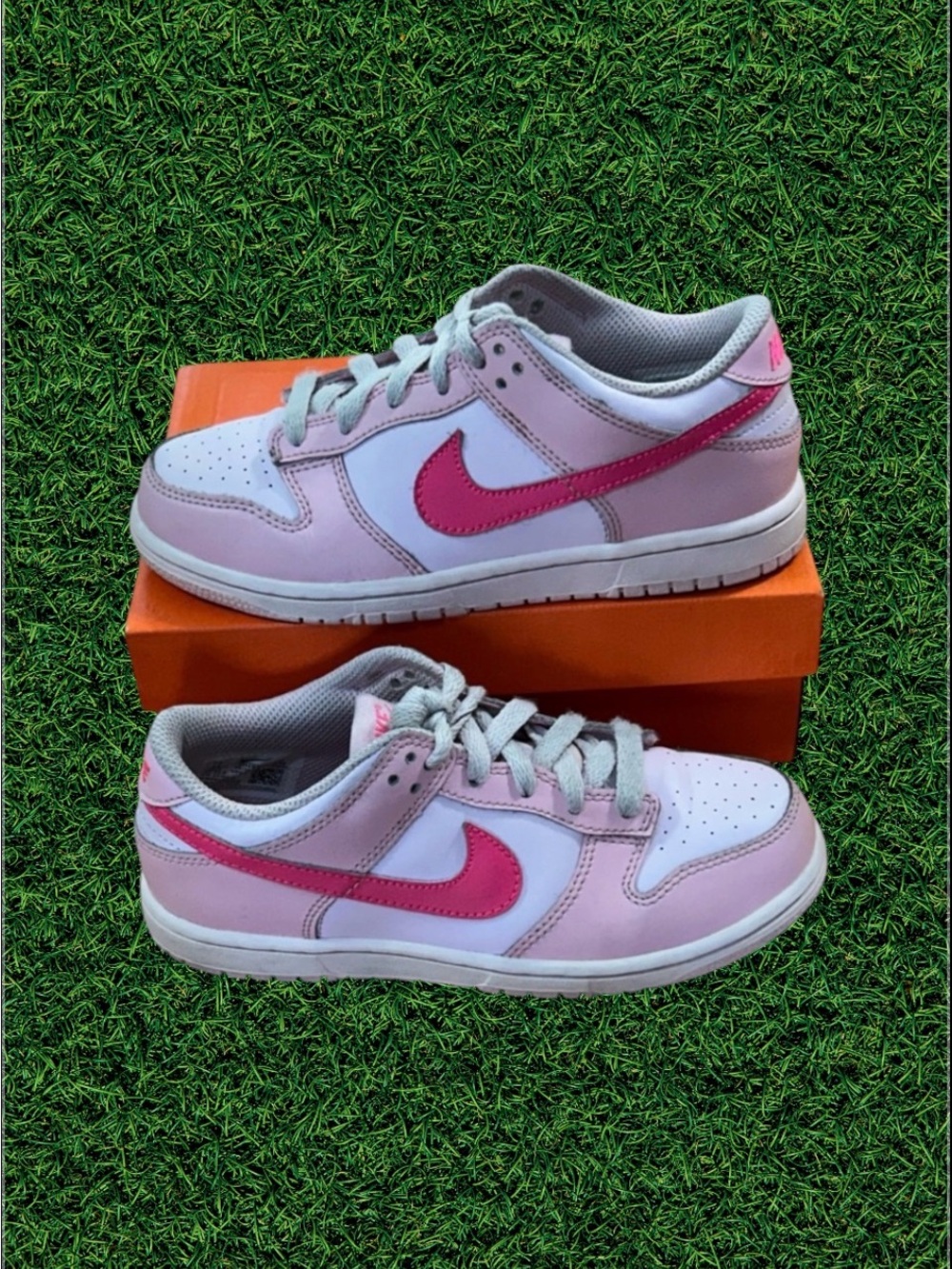 Nike Dunk Low Kids Pink and White